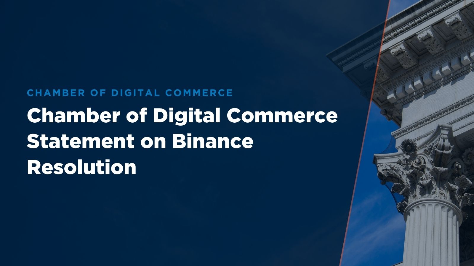 Digital Chamber Statement on Binance Resolution | The Digital Chamber